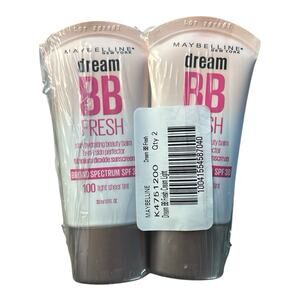 2x Maybelline Dream Fresh BB Cream 100 Light SPF30 8-in-1 Perfector 1oz